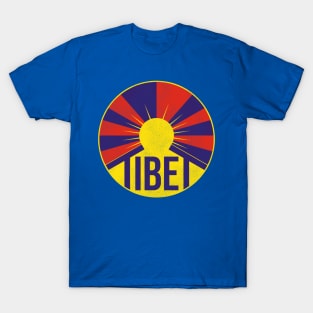 Vintage Tibet Flag Tourist Souvenir T-Shirt